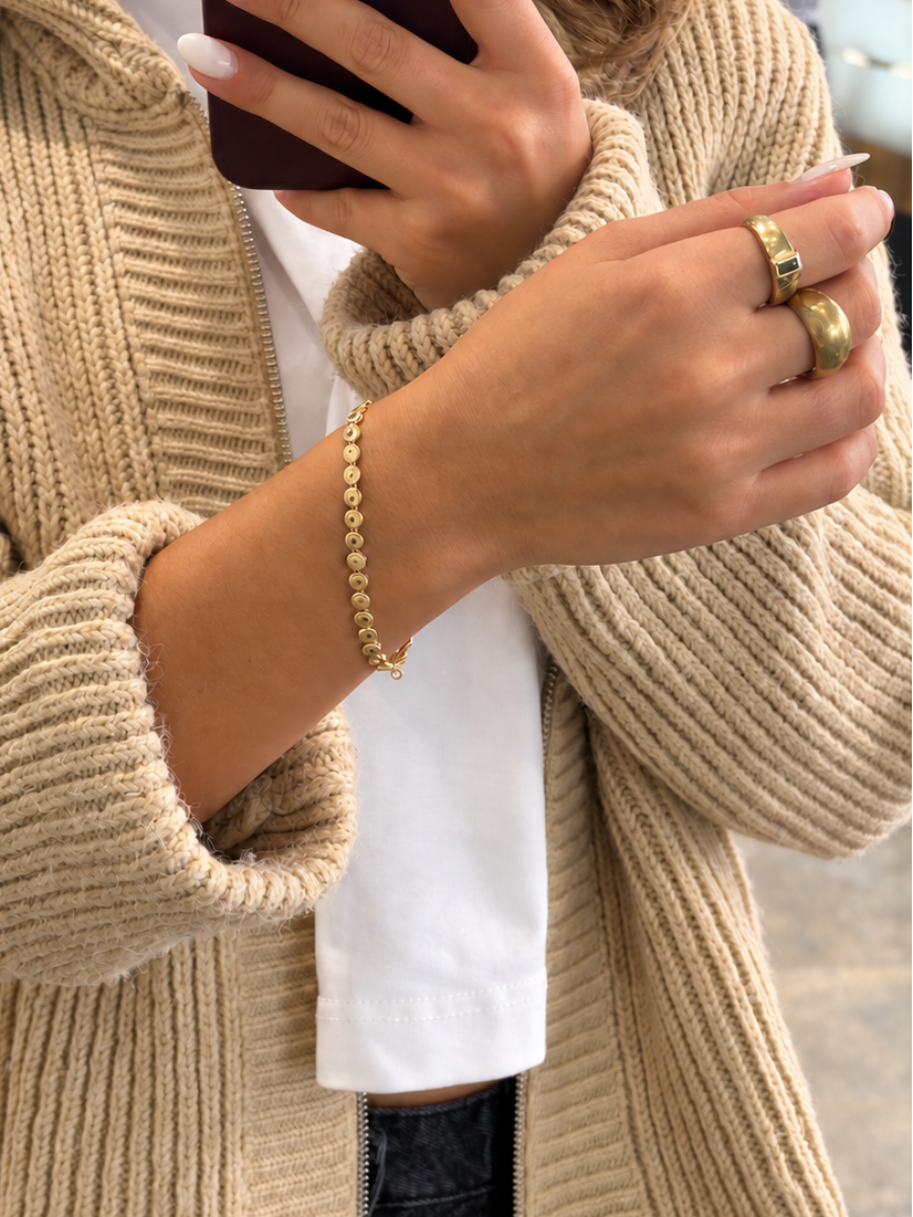 Charm-Armband Nehir aus 14 Karat Gold – Ansicht 2